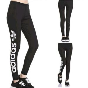 Adidas Black Trefoil Leggings